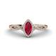 1 - Samara Rainbow Marquise Cut Ruby and Round Diamond Infinity Halo Engagement Ring 