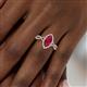 6 - Samara Rainbow Marquise Cut Ruby and Round Diamond Infinity Halo Engagement Ring 