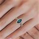 5 - Samara Rainbow Marquise Cut London Blue Topaz and Round Diamond Infinity Halo Engagement Ring 