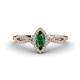 1 - Samara Rainbow Marquise Cut Lab Created Alexandrite and Round Diamond Infinity Halo Engagement Ring 