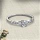 2 - Kiara 0.60 ctw GIA Certified Natural Diamond Oval Shape (6x4 mm) Solitaire Plus accented Natural Diamond Engagement Ring 