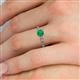 5 - Daisy Classic Round Emerald and Lab Grown Diamond Floral Engraved Engagement Ring 