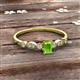 2 - Kiara Desire Emerald Cut Peridot and Round Lab Grown Diamond Engagement Ring 