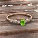 2 - Kiara Desire Emerald Cut Peridot and Round Lab Grown Diamond Engagement Ring 