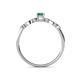 4 - Kiara Desire Emerald Cut Emerald and Round Diamond Engagement Ring 