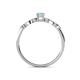 4 - Kiara Desire Emerald Cut Aquamarine and Round Diamond Engagement Ring 