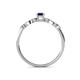 4 - Kiara Desire Emerald Cut Blue Sapphire and Round Diamond Engagement Ring 