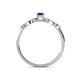 4 - Kiara Desire Emerald Cut Iolite and Round Diamond Engagement Ring 