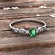 2 - Kiara Desire Emerald Cut Lab Created Alexandrite and Round Diamond Engagement Ring 