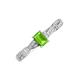 3 - Avril Desire Emerald Cut Peridot and Round Lab Grown Diamond Twist Braided Shank Engagement Ring 