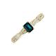 3 - Avril Desire Emerald Cut London Blue Topaz and Round Diamond Twist Braided Shank Engagement Ring 