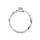 4 - Avril Desire Emerald Cut Diamond Twist Braided Shank Engagement Ring 
