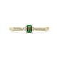 1 - Greta Desire Emerald Cut Lab Created Alexandrite and Round Lab Grown Diamond Engagement Ring 