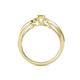 4 - Greta Desire Emerald Cut Yellow Sapphire and Round Lab Grown Diamond Engagement Ring 