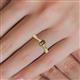 5 - Greta Desire Emerald Cut Smoky Quartz and Round Lab Grown Diamond Engagement Ring 