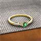 2 - Greta Desire Emerald Cut Lab Created Alexandrite and Round Diamond Engagement Ring 