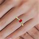 5 - Greta Desire Emerald Cut Ruby and Round Diamond Engagement Ring 