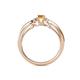 4 - Greta Desire Emerald Cut Citrine and Round Diamond Engagement Ring 