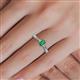 5 - Greta Desire Emerald Cut Emerald and Round Diamond Engagement Ring 
