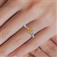 5 - Greta Desire Emerald Cut Citrine and Round Diamond Engagement Ring 