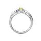 4 - Greta Desire Emerald Cut Yellow Sapphire and Round Diamond Engagement Ring 
