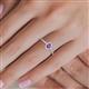 6 - Flora Desire Oval Cut Amethyst and Round Lab Grown Diamond Vintage Scallop Halo Engagement Ring 