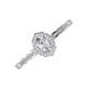 3 - Flora Desire Oval Cut Diamond Vintage Scallop Halo Engagement Ring 