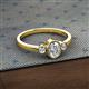 2 - Nikolia Desire Oval Cut and Round Diamond Three Stone Engagement Ring 