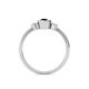 4 - Nikolia Desire Oval Cut Red Garnet and Round Diamond Three Stone Engagement Ring 