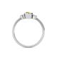 4 - Nikolia Desire Oval Cut Yellow Sapphire and Round Diamond Three Stone Engagement Ring 