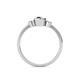4 - Nikolia Desire Oval Cut Smoky Quartz and Round Diamond Three Stone Engagement Ring 