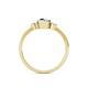 4 - Nikolia Desire Oval Cut Tanzanite and Round Diamond Three Stone Engagement Ring 