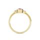 4 - Nikolia Desire Oval Cut Pink Tourmaline and Round Diamond Three Stone Engagement Ring 