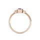 4 - Nikolia Desire Oval Cut Amethyst and Round Diamond Three Stone Engagement Ring 