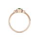 4 - Nikolia Desire Oval Cut Peridot and Round Diamond Three Stone Engagement Ring 