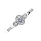 3 - Nikolia Desire Oval Cut and Round Diamond Three Stone Engagement Ring 
