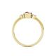 4 - Nikolia Desire Oval Cut Rhodolite Garnet and Round Diamond Three Stone Engagement Ring 
