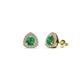1 - Alkina Emerald and Diamond Stud Earrings 