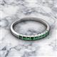 2 - Neria 2.50 mm Lab Created Emerald 9 Stone Wedding Band 