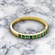 2 - Neria 2.50 mm Lab Created Emerald 9 Stone Wedding Band 