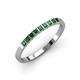 3 - Neria 2.50 mm Lab Created Emerald 9 Stone Wedding Band 