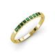 3 - Neria 2.50 mm Lab Created Emerald 9 Stone Wedding Band 
