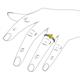5 - Alicia Princess Cut Lab Created Yellow Sapphire and Black Diamond Engagement Ring 