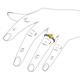5 - Alicia Princess Cut Lab Created Yellow Sapphire and Black Diamond Engagement Ring 