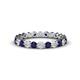 1 - Valerie 2.70 mm Blue Sapphire and Lab Grown Diamond Eternity Band 