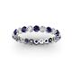 2 - Valerie 2.70 mm Blue Sapphire and Lab Grown Diamond Eternity Band 