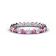 1 - Valerie 2.70 mm Pink Sapphire and Lab Grown Diamond Eternity Band 