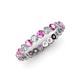 3 - Valerie 2.70 mm Pink Sapphire and Lab Grown Diamond Eternity Band 