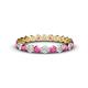 1 - Valerie 2.70 mm Pink Sapphire and Lab Grown Diamond Eternity Band 