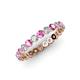 3 - Valerie 2.70 mm Pink Sapphire and Lab Grown Diamond Eternity Band 